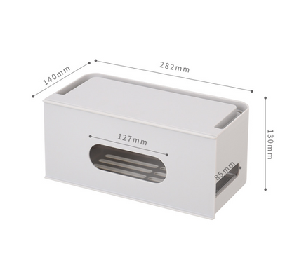 Velusure TidyBox™ Cable & Power Strip Organizer